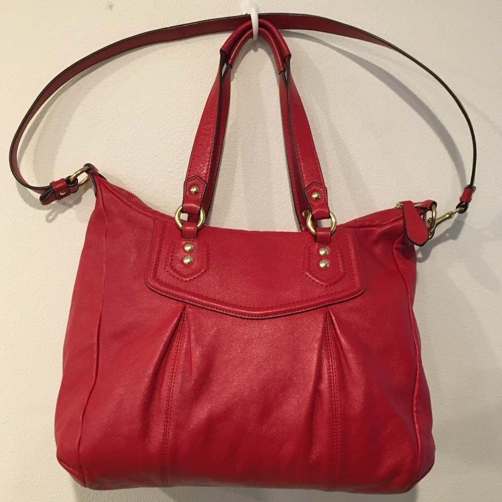 Coach | Red Leather Crossbody / Shoulder Bag - Picture 3 of 14